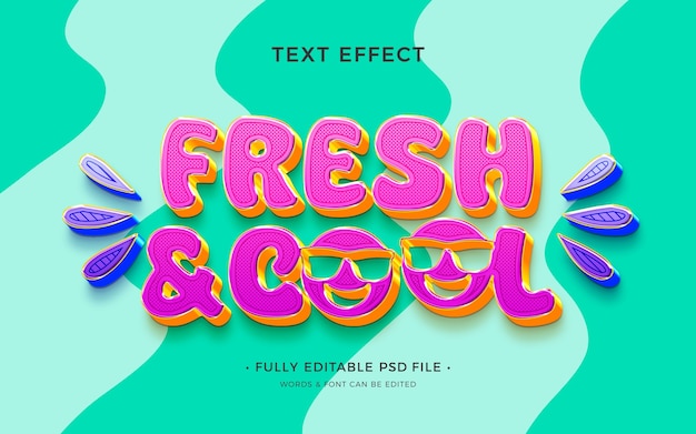 Fresh text effect