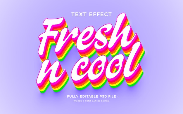 PSD fresh text effect