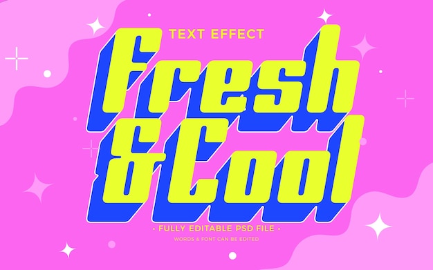 PSD fresh text effect