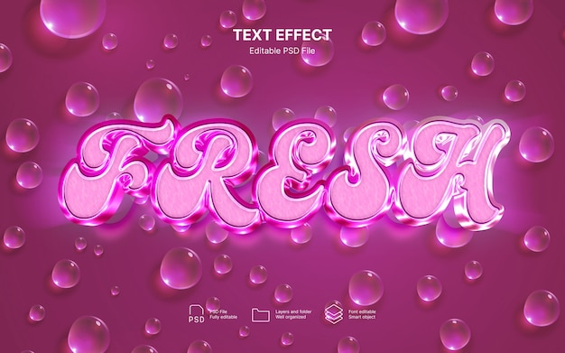 Fresh text effect