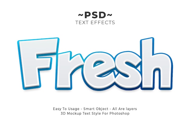 PSD fresh text style effect