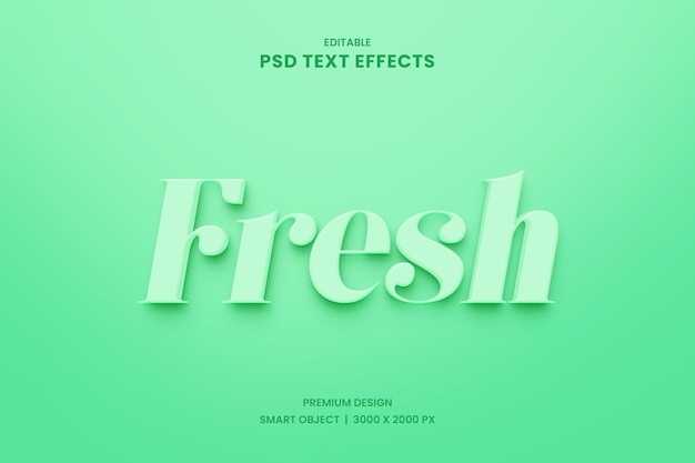 PSD fresh text style effect