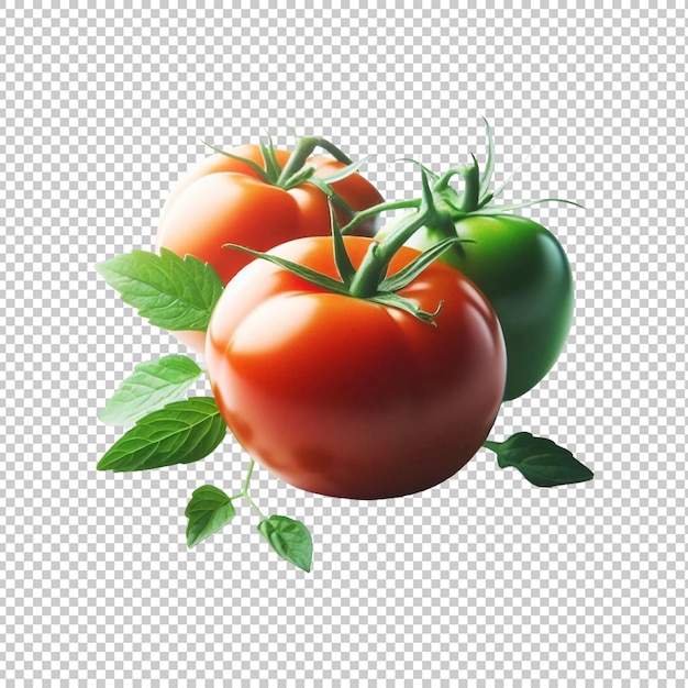 PSD fresh tomato fruit isolated on transparent background ai generative