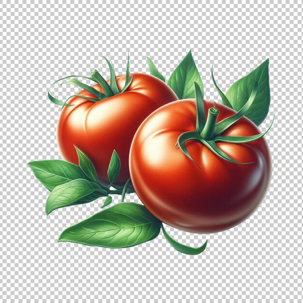 PSD fresh tomato fruit isolated on transparent background ai generative