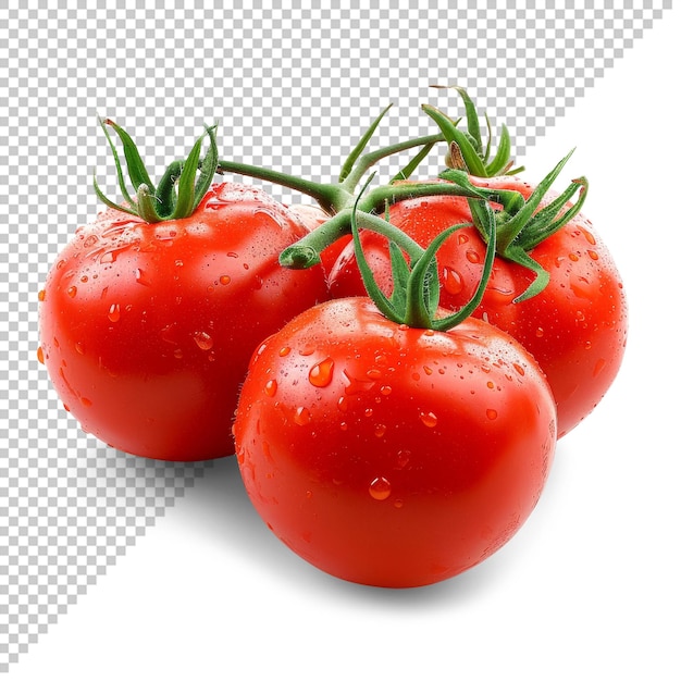 PSD fresh tomatoes on white background