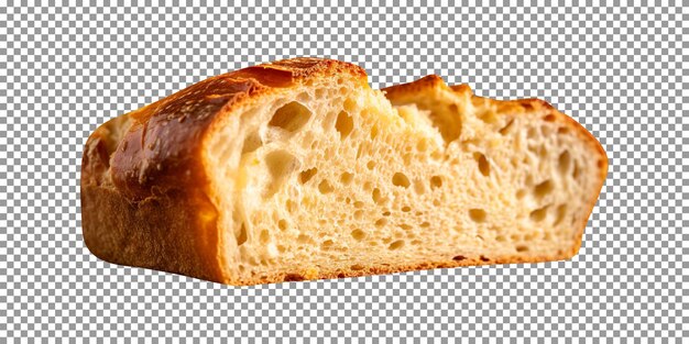 Pagnotta di pane tradizionale fresca isolata su sfondo trasparente