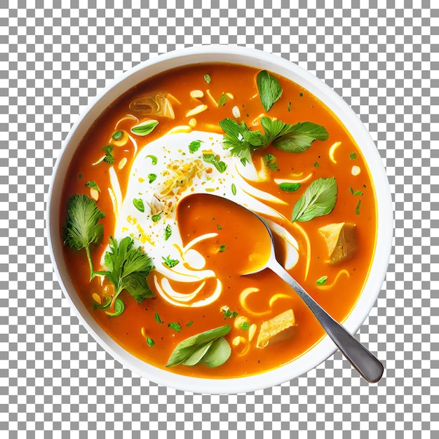 PSD fresh vegetable soup 2 isolated on transparent background