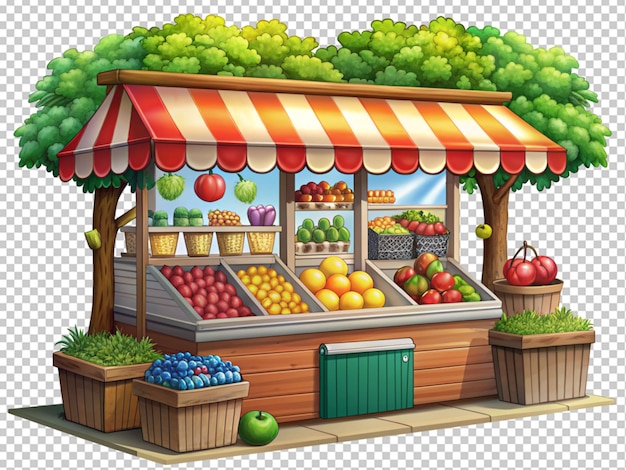 PSD fresh vegetable stall