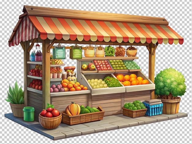 PSD fresh vegetable stall