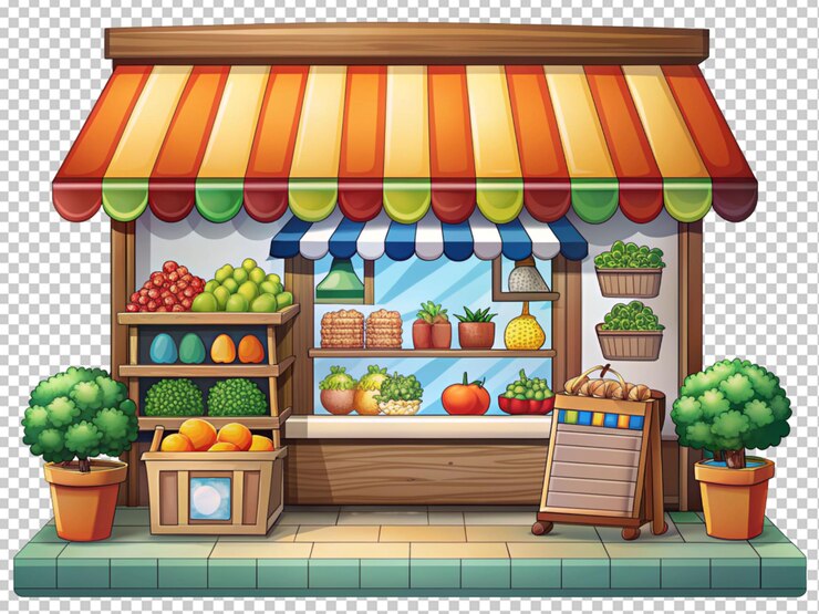PSD fresh vegetable stall