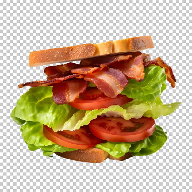 Fresh vegetables sandwich png isolated on transparent background