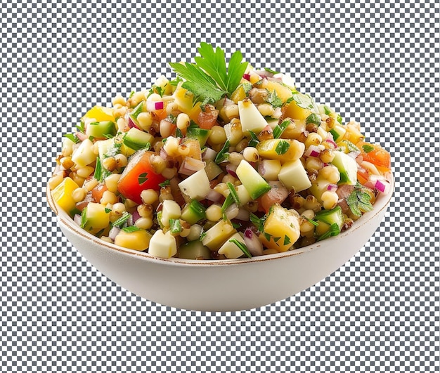 Fresh vicente sorghum salad isolated on transparent background