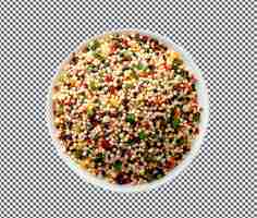 PSD fresh vicente sorghum salad isolated on transparent background