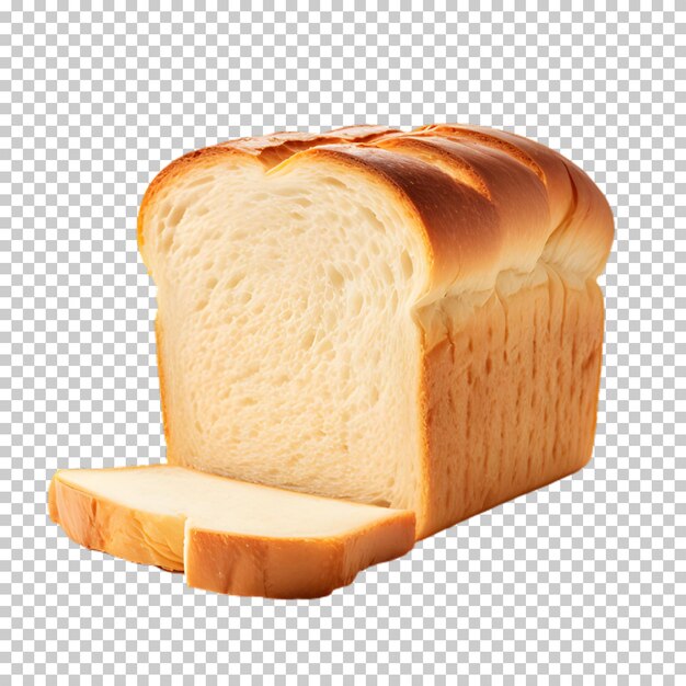 Fresh white bread isolated on transparent background