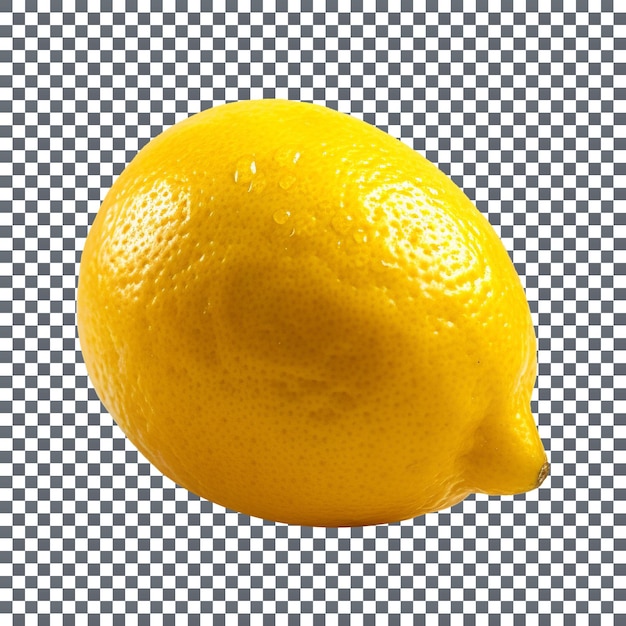 PSD fresh whole yellow lemon isolated on transparent background