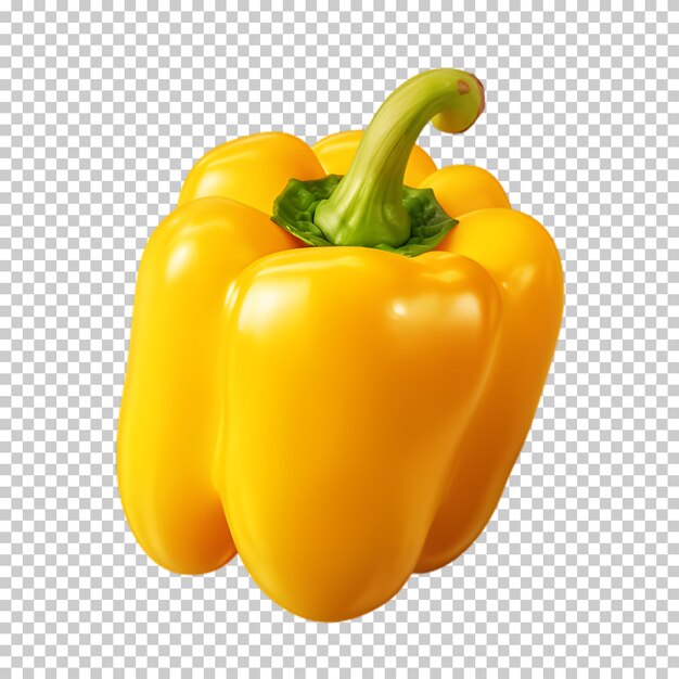PSD fresh yellow sweet pepper isolated on transparent background