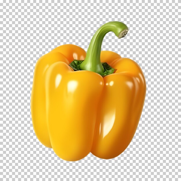 PSD fresh yellow sweet pepper isolated on transparent background