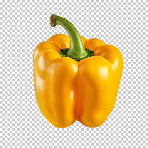 fresh yellow sweet pepper isolated on transparent background