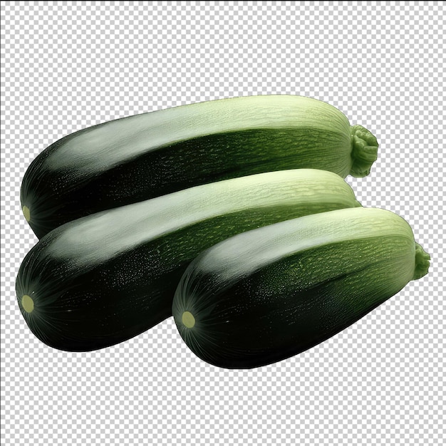 Fresh zucchini with transparent background