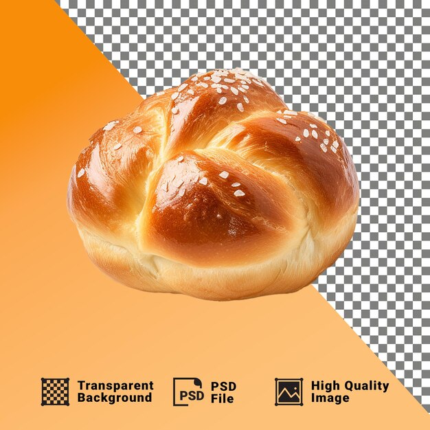 Freshjly bun bread isolated on a transparent background