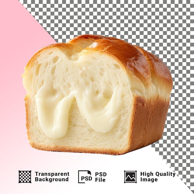 Freshjly bun bread isolated on a transparent background