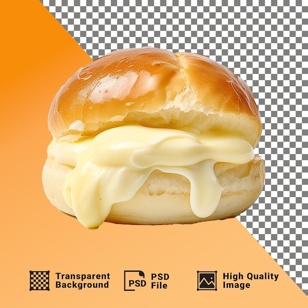 PSD freshjly bun bread isolated on a transparent background