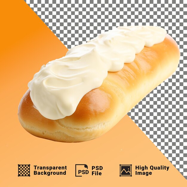 PSD freshjly bun bread isolated on a transparent background