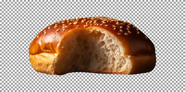 Freshly baked loaf of bread isolated on transparent background