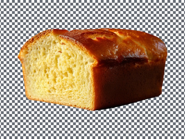 PSD freshly baked milky bread loaf side view isolated on transparent background