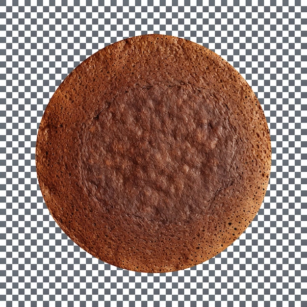 PSD freshly baked pumpernickel bread isolated on transparent background