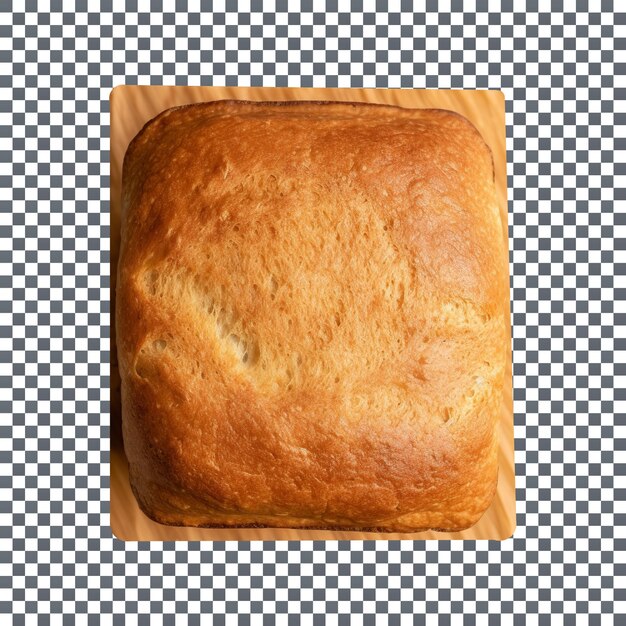 PSD freshly baked vegan bread loaf isolated on transparent background