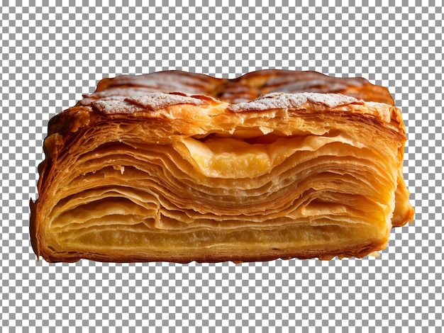 Freshly crusted layers bread isolated on transparent background