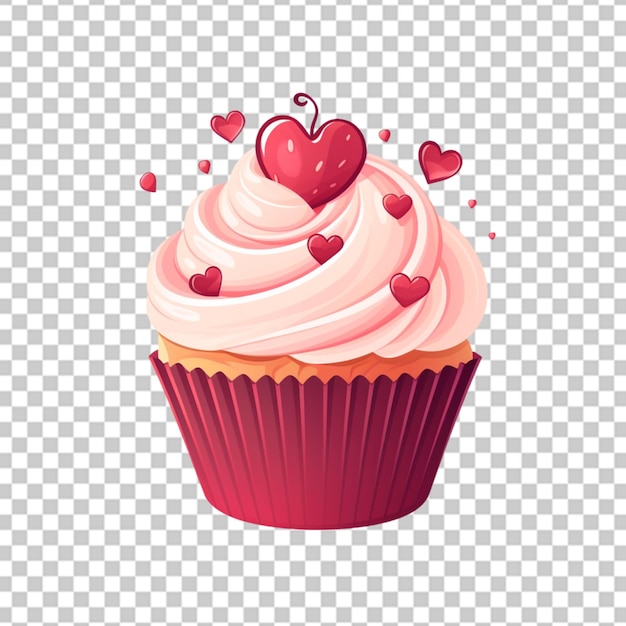 PSD freshly cupcake png geïsoleerd op een doorzichtige achtergrond