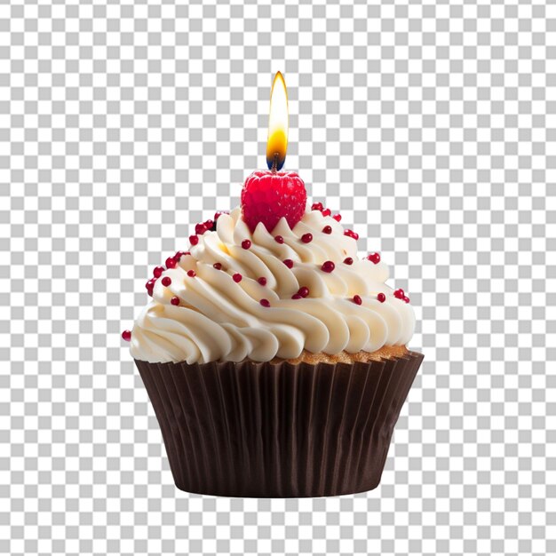 PSD freshly cupcake png isolated on transparent background