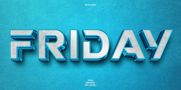 PSD friday 3d editable text effect