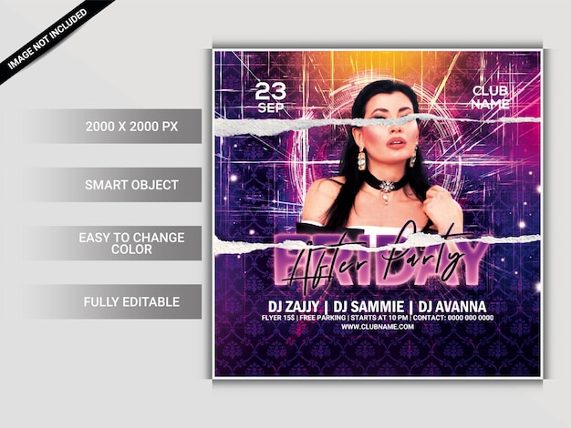 Friday night party flyer template