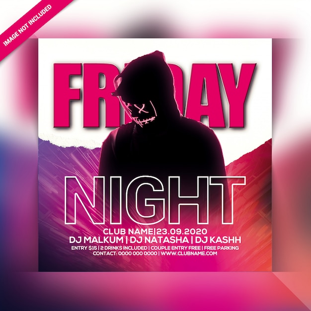 PSD friday night party flyer