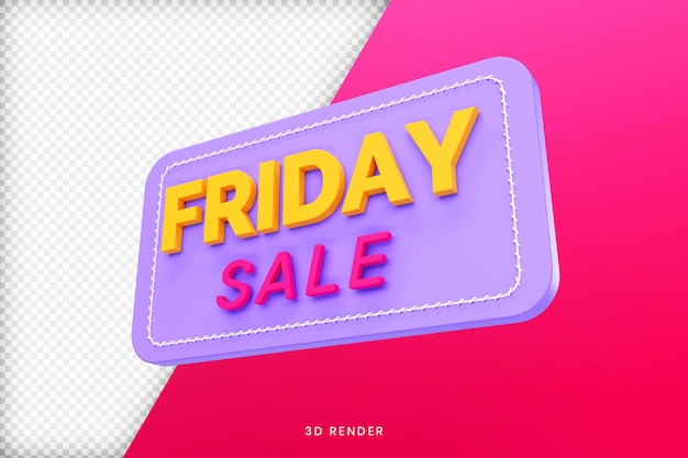 PSD friday sale banner 3d