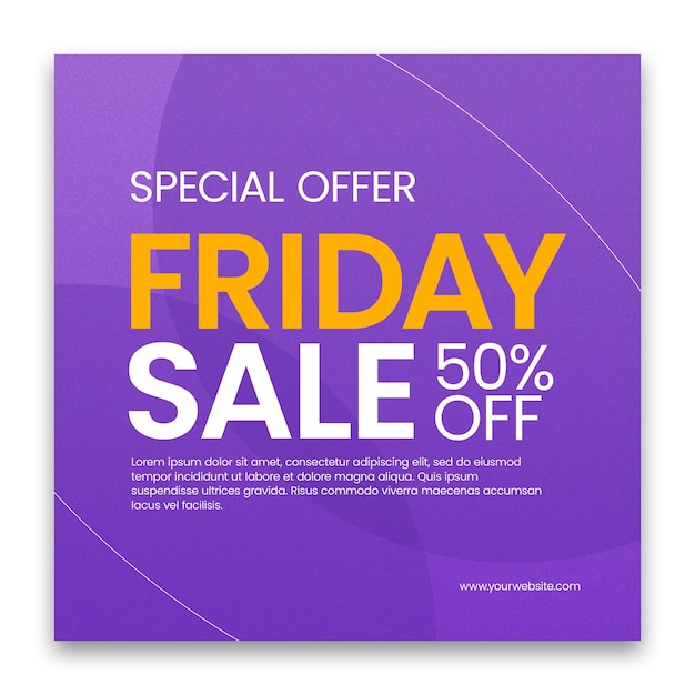Friday Sale Social Media Post Template Instagram amp Facebook Feed post for Friday Sale Offer