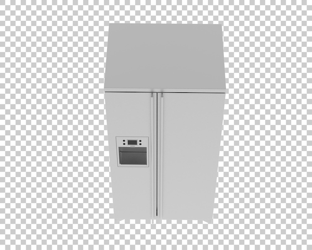 Fridge isolated on transparent background 3d rendering illustration