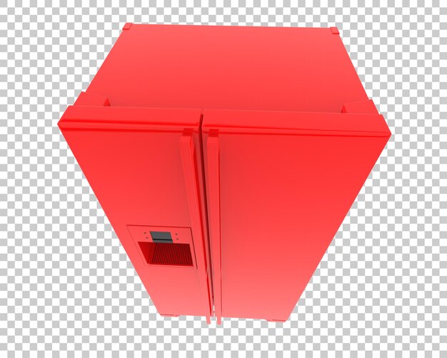 Fridge isolated on transparent background 3d rendering illustration