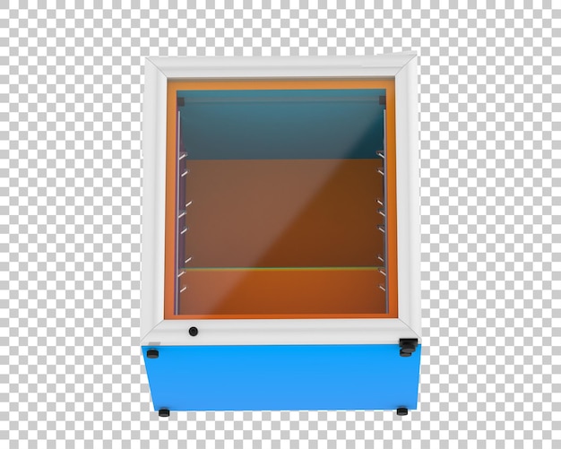 PSD frigorifero isolato su sfondo trasparente illustrazione del rendering 3d