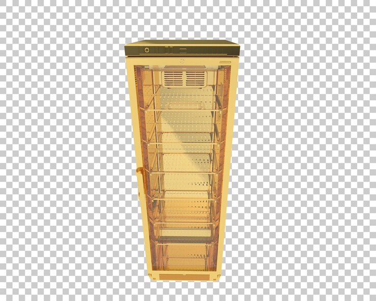 PSD fridge isolated on transparent background 3d rendering illustration