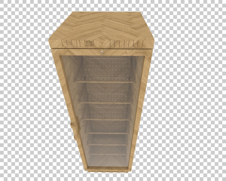 PSD fridge isolated on transparent background 3d rendering illustration