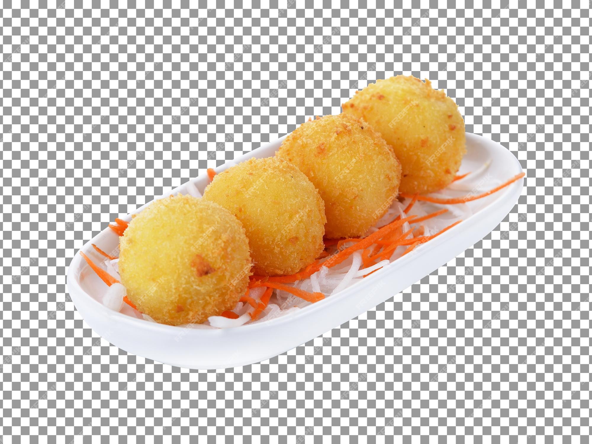 Cheese Balls Fried To Perfection Served With Sauce On A Plain White  Background Photo And Picture For Free Download - Pngtree