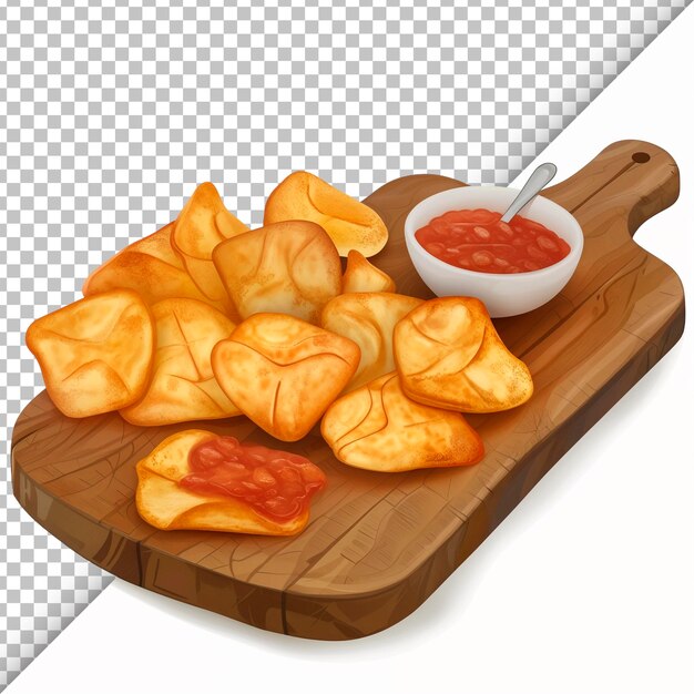 PSD fried cheese snacks with transparent background focus