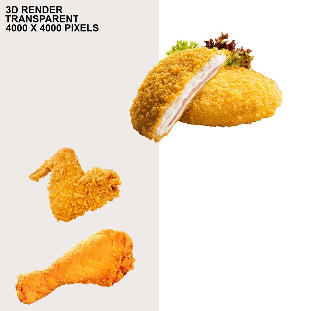 PSD Жареная курица куриные пальцы картошка фри буффало крыло пепси консервная еда рецепт