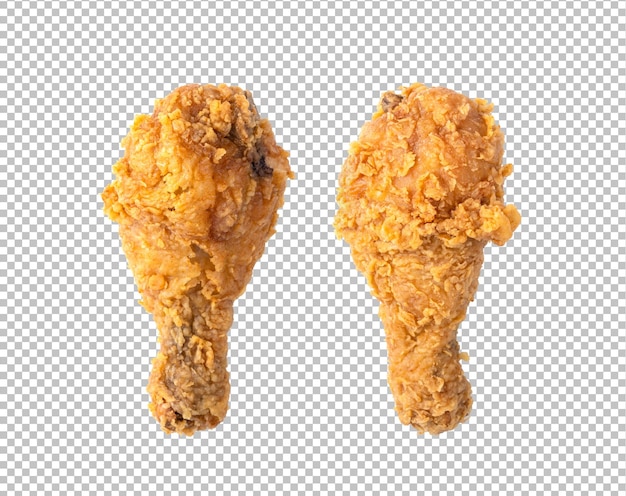 Fried chicken isolated on alpha layer