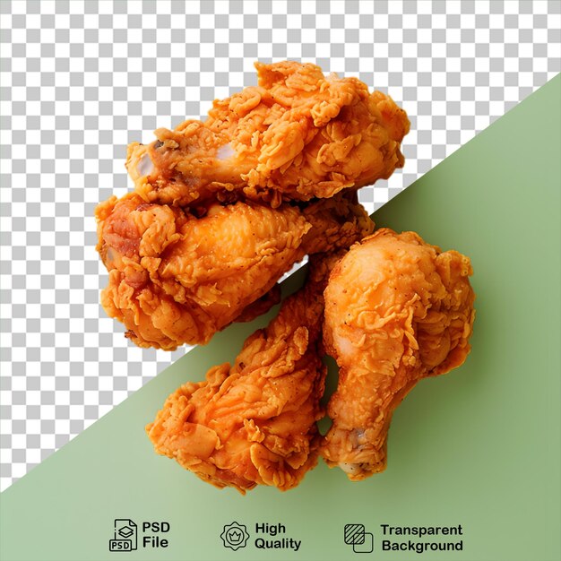 PSD fried chicken isolated on transparent background include png file