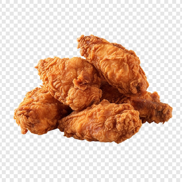 PSD fried chicken isolated on transparent background